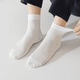 thumbnail image 4 of Sookeceks 6 Pairs Thin Mulberry Silk Crew Socks for Men, Mesh Breathable Socks Above Ankle Socks for Casual Dress Size 7-11, 4 of 8