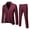 Rose Red, variant on Men's 3-Piece Slim Fit Suit - Vest, Coat & Pants for Wedding/Business, Polyester Spandex, S-XXXL, US/UK/EU Sizes