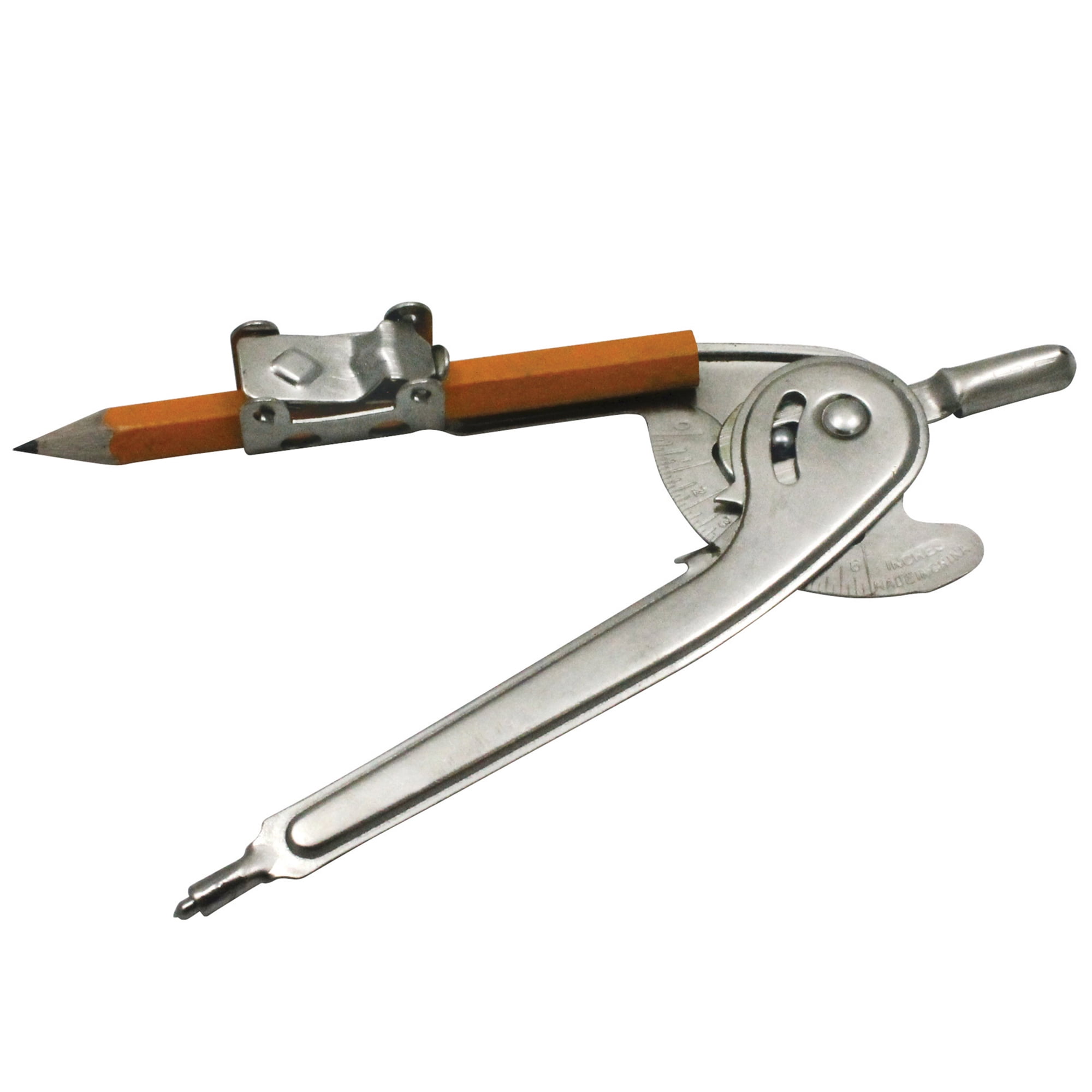Charles Leonard Ball Bearing Compass with Golf Pencil, Safety Point, 24 Count