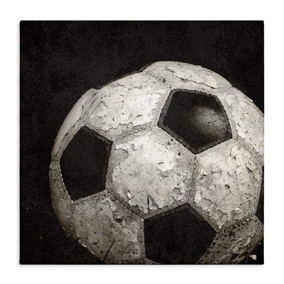 Stupell Industries Contemporary Soccer Ball Photography Canvas Art, 24 x 24, by Kim Allen