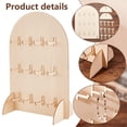 thumbnail image 2 of Pegboard Display Stand, Large Arch Shaped Wood Bracelet Display Stands Tabletop Jewelry Organizer Holder With 12 Hooks For Earring Cards, Necklaces, Keychains, 2 of 4