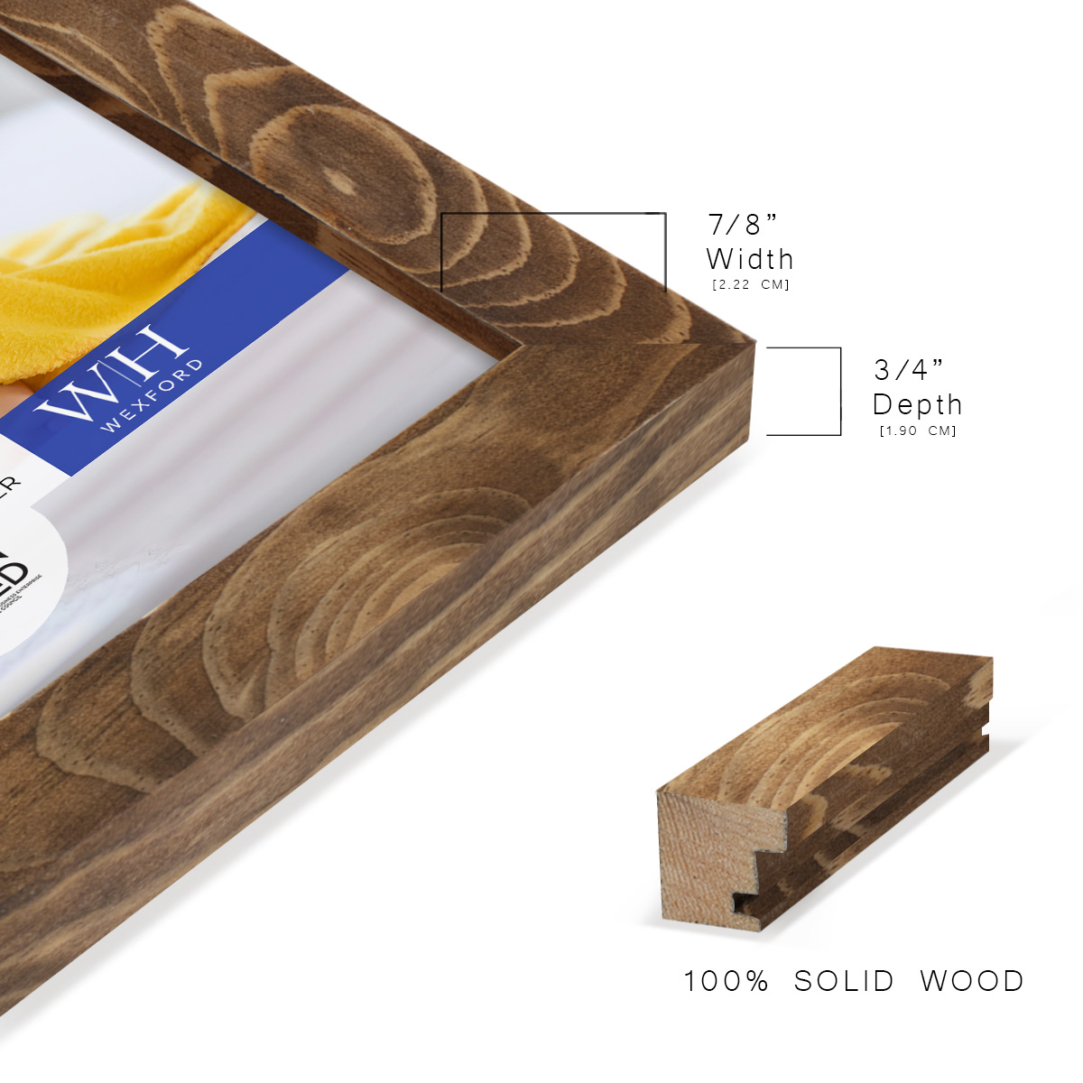 Woodgrain 8 in. x 10 in. Walnut Picture Frame Set (Set of 4)