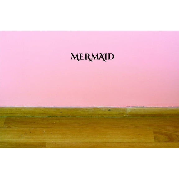 Custom Decals Mermaids Wall Art Size: 16 X 40 Inches Color: Black