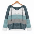 thumbnail image 4 of Women Autumn And Winter Fashion Solid Color Block Knitted Hooded Jacket, 4 of 5