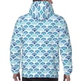 thumbnail image 7 of Lsque Blue Fish Scale Texture Pattern Casual Men's Hoodie,Hooded Sweatshirt with Kangaroo Pocket,Pullover Hoodie-X-Large, 7 of 7