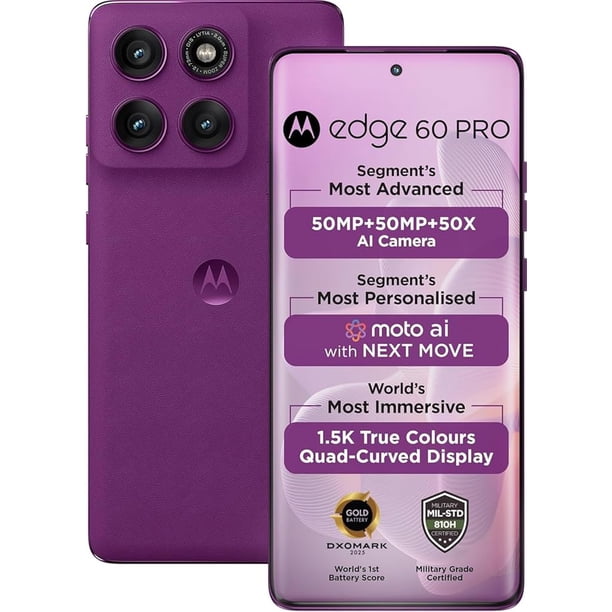 Teléfono Celular Motorola Edge 60 Pro 5G DUAL sim 8GB + 256GB 6000Mah Nuevo Liberado