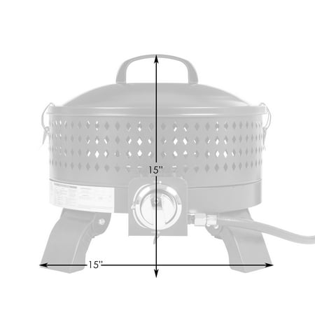 Fire Sense - Sporty Campfire Portable Gas Fire Pit - Mocha