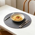 thumbnail image 2 of 4 Pcs Round Braided Placemats, 15" Woven Braided Place Mats, Rustic Table Decors, Heat Resistant Placemats, Washable Circle Table Mats, Dining Table Protectors, Hand Weave Table Linens, 2 of 6