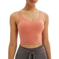 thumbnail image 3 of LELINTA Women Seamless Stretch Bra Padded Removable Pad Sports Yoga Fitness Bra Workout Tops, Black/ White/ Green, 3 of 6