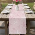 thumbnail image 6 of Table Runners 90 Inches Long Dress Scarves, Vintage Dusty Pink Starfish Farmhouse Coffee/Dining/Kitchen Table Decor Table Runner for Living Room, Summer Coastal Beach Marine Life 13x90 Inch, 6 of 9