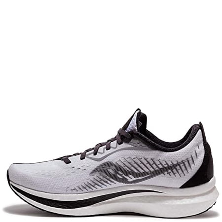 Saucony Women's Endorphin Speed 2 Running Shoe, Black/White, 5