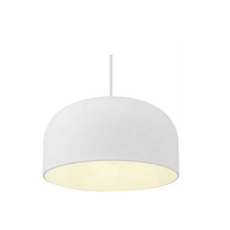 

Arriccio 14 in. 1-Light White Plaster Round Shaded Pendant Light