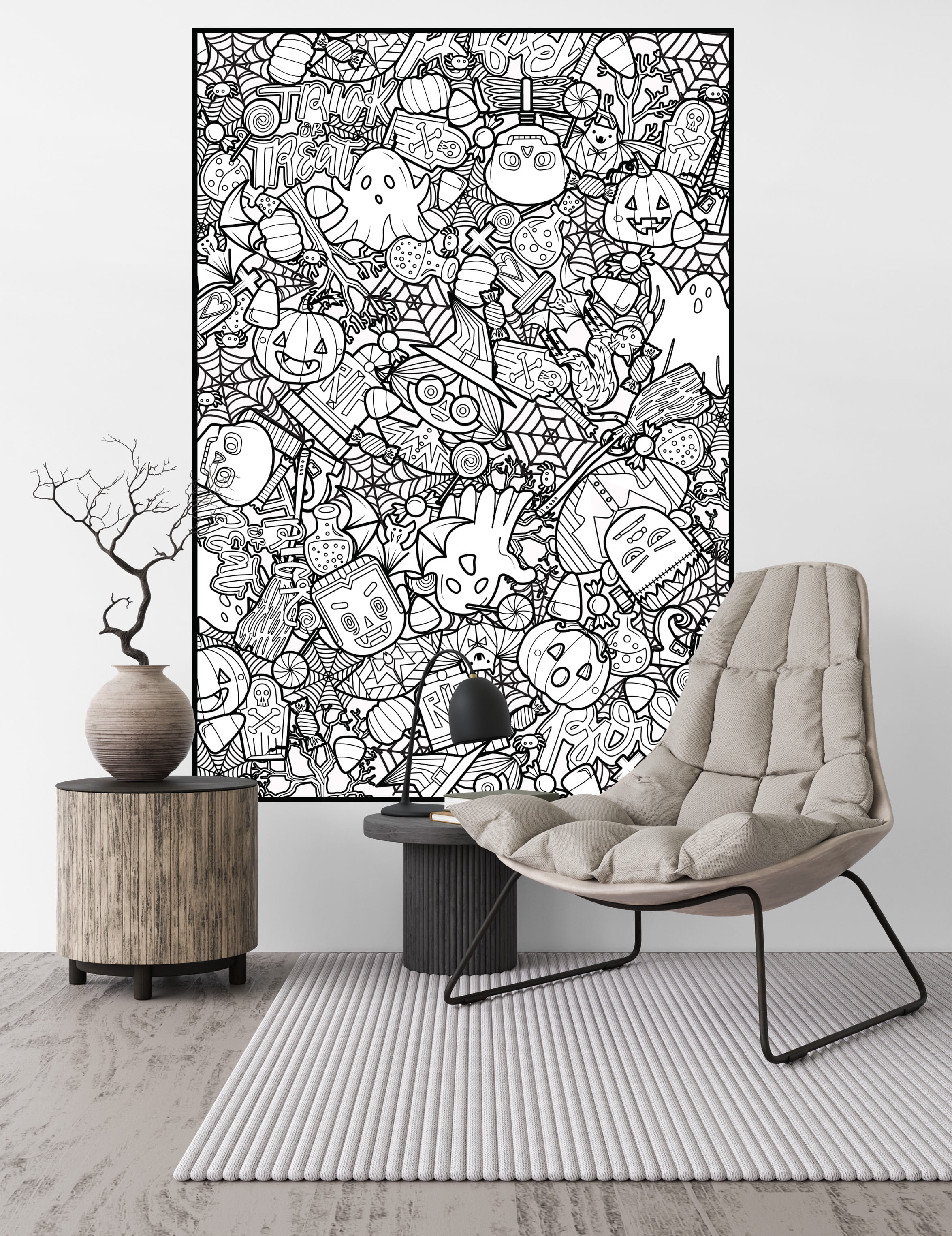 Giant Coloring Poster - Premium Jumbo Coloring Sheets for Kids & Adults with Thick Bleed-Resistant Pages, Use on Floor, Wall, or Table, Use With Alcohol Based Markers (30” x 42”, Costume Party)