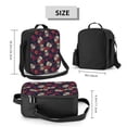 thumbnail image 2 of Balery Roses Skulls Caja de Almuerzo y Bolsa de Almuerzo para Hombres y Mujeres, Bolsa de Almuerzo Reutilizable con Gran Capacidad, Bolsa de Almuerzo Aislada, 2 of 7