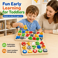 Abc Symbolize Basic Biiend Wooden Alphabet and Number Puzzle Set, ABC Letters, Numbers and ...