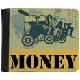 thumbnail image 1 of Drum Music Pattern Graffiti Street Money Wallet Purse Flip Bifold Faux Leather Multi-Function, 1 of 4