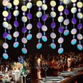 thumbnail image 5 of 4pcs Irridescent PVC Glitter Circle Dots Garland Hanging Polk Dot Streamer for DIY Shimmer Wall Backdrop Festive & Party Decoration Colorful about 1m/pc, 5 of 6