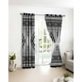 thumbnail image 4 of Fsddascl Gray Aztec Blackout Curtains for Bedroom/Living Room, Thermal Insulated Kitchen Curtains, Bohemian Southwest Country Ethnic Art Grommet Darkening Window Treatment Drapes 42"x45"x2, 4 of 8