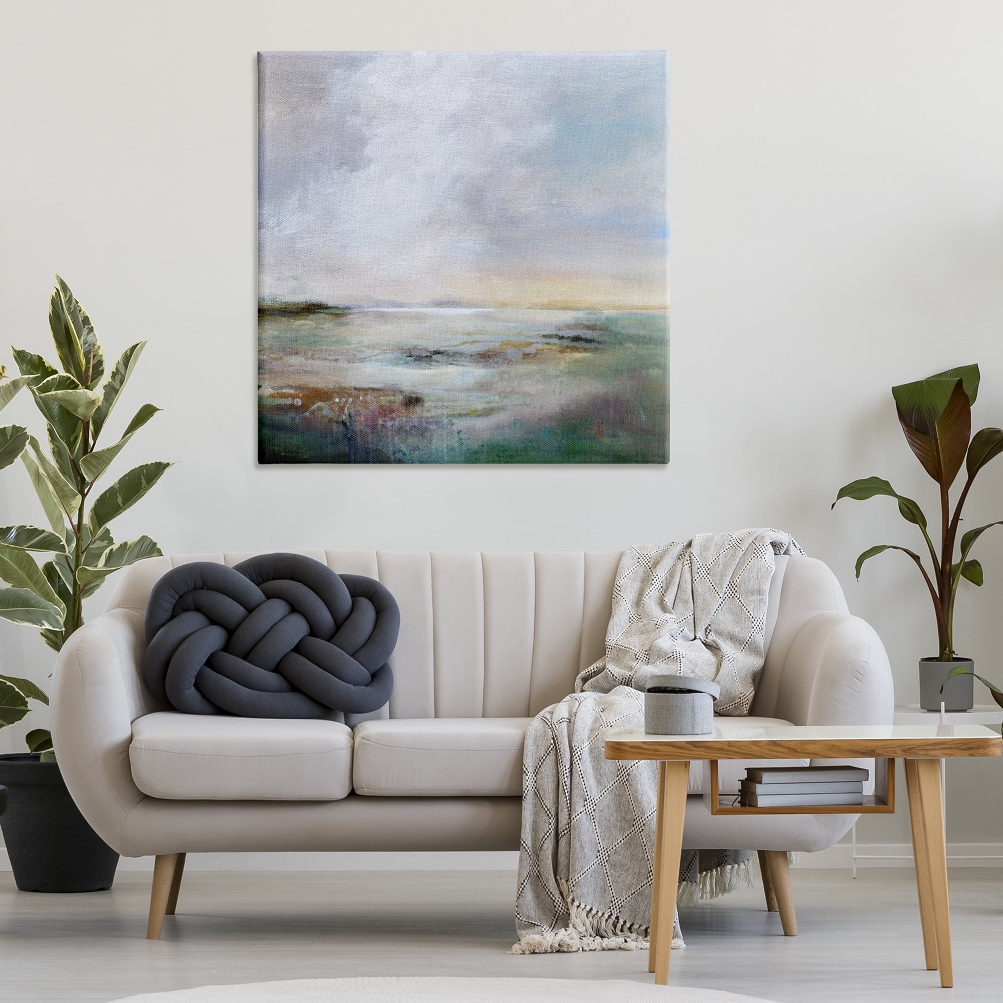 Stupell Industries Abstract Sea Surface Landscape & Nature Painting Wrapped Canvas Art Print Wall Art, 36 x 36