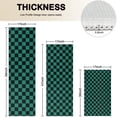 thumbnail image 4 of Teal and Black Checkerboard Pattern Kitchen Rugs Sets Of 3,Kitchen Runner Rugs Non Skid Washable,Decorative Kitchen Floor Mats for Kitchen,Sink,Laundry,17"x30"+ 17"x47" + 17"x59", 4 of 6