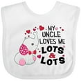 thumbnail image 3 of Inktastic My Uncle Loves Me Lots and Lots Cute Elephant Boys or Girls Baby Bib, 3 of 4