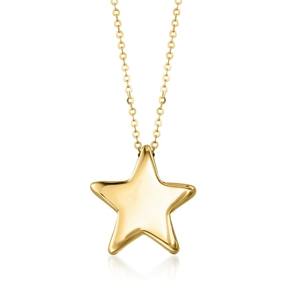 Ross-Simons Italian 14kt Yellow Gold Star Necklace, Women's, Adult