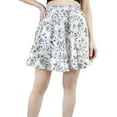 thumbnail image 7 of Artyska Women's Casual Floral Print Satin Silk High Waist Elastic Mini Short Skirt, 7 of 7