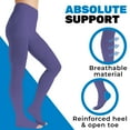 thumbnail image 3 of Absolute Support Open Toe Compression Tights for Women 20-30mmHg Purple, Large, 3 of 7