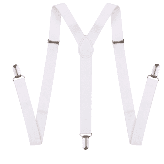 FLORNIX Suspenders for Men Flexible Mens Suspenders Adapt to Different Body Types Wear-Resistant Suspenders,White