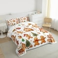 thumbnail image 3 of Manfei Kawaii Gingerbeard Man Queen Comforter Set,Chic Christmas Tree Bedding Sets,Sweet Candy Cane Bedding Comforter Set For Kids,Luxury Bedroom Decor Reversible,3 Pieces, 3 of 8
