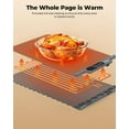 thumbnail image 3 of WELLPEAK Food Warming Mat, Electric Warming Trays for Home Buffet Party Gatherings, Full Surface Silicone Fast Heating Mat for Food with 3 Level Temperature, Auto-Off, Roll Up Food Warmer, 3 of 8