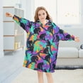 thumbnail image 5 of joogoo Wearable Blanket Hoodie for Gorillas Tie Dye Palm Oversized Sherpa Hooded 3-14 YR M, 5 of 7