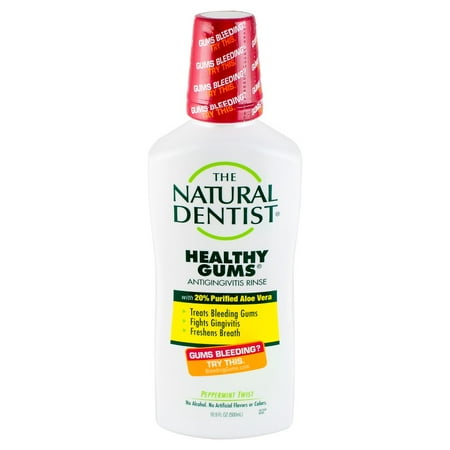 Natural Dentist Healthy Gums Daily Oral Rinse, Natural Peppermint Twist Flavor - 16 Oz, 3 (Best Natural Mouthwash For Gums)