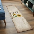 thumbnail image 4 of Sunflower 2'x6' Runner Rug, Vintage Botanical Washable Non-Slip Area Rugs for Hallway Kitchen Floor Bedroom Entryway, StainResistant Laundry Carpet Decoration Indoor Mat Farmhouse Retro Floral, 4 of 9