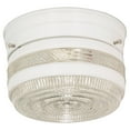 thumbnail image 2 of 1-Light 6-in Flush Mount Small Crystal / White Drum in White Finish, 2 of 2