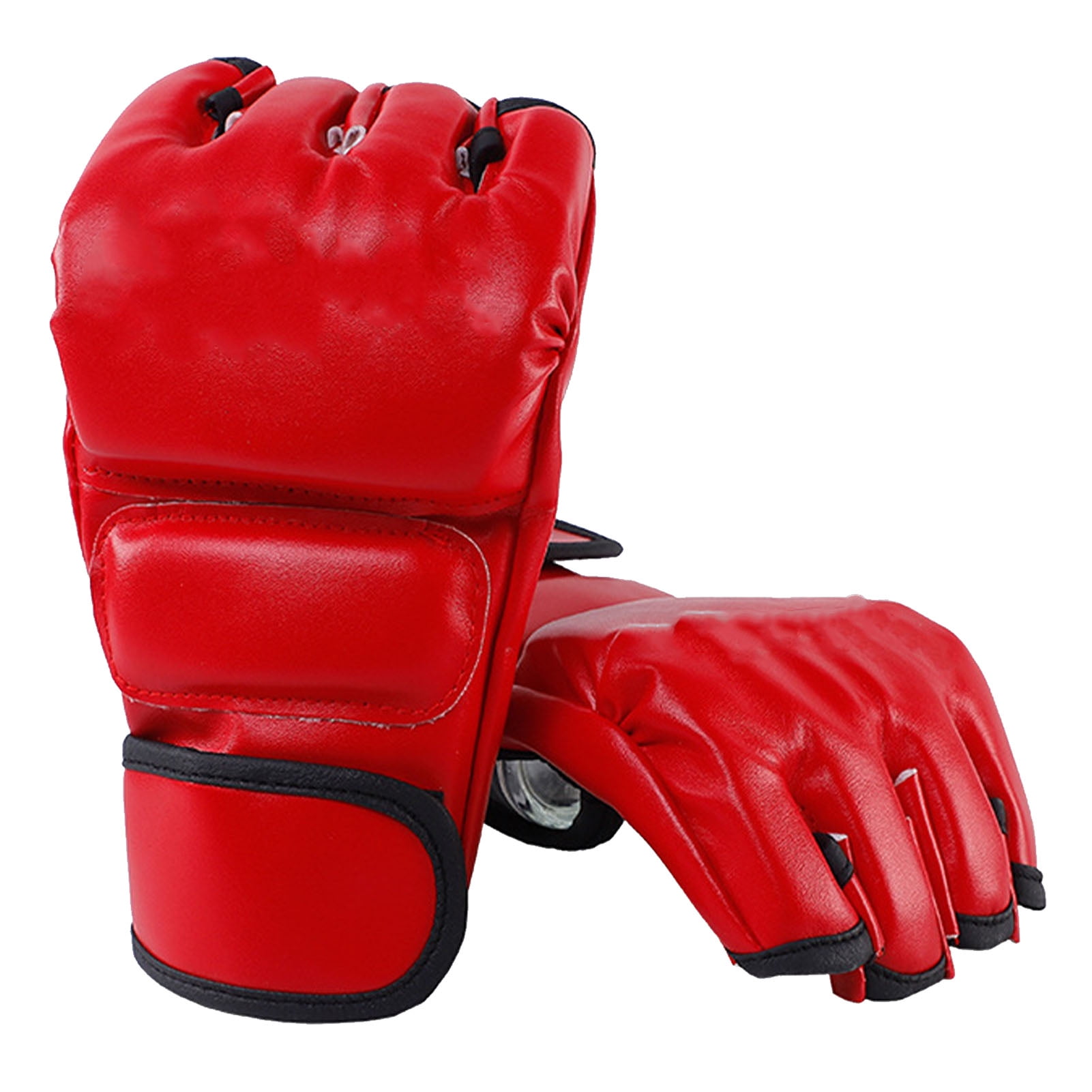 Half Finger Boxing Gloves, Ergonomic Durable PU Leather MMA Gloves