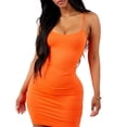 thumbnail image 2 of Minivestido Sexy con tirantes finos para mujer, vestido ceñido al cuerpo, camisola de color liso negro y blanco, vestido de verano para fiesta y Club, 2 of 7