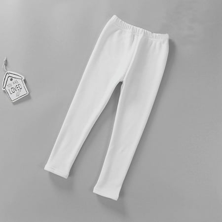 

THE WILD Girls Winter Warm Pants Kids Fleece Lined Full Length Stretchy Leggings