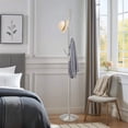 thumbnail image 6 of Kira Home Addison 68" Standing Coat Rack, 6 Hanging Hooks, Sleek Metal Silver Coat Stand, Weighted Base, Satin Steel, 6 of 8