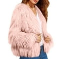 thumbnail image 3 of qolati Winter Coats for Women Trendy Open Front Faux Furs Fluffy Cardigan Long Sleeve Fleece Outwear Warm Shaggys Jacket, 3 of 8