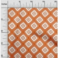 thumbnail image 1 of oneOone Cotton Flex Orange Fabric Geometric Bandhani Fabric For Sewing Printed Craft Fabric By The Yard 40 Inches Wide, 1 of 4