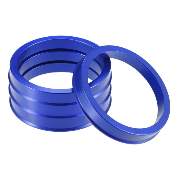 4 Pcs Car Hub Centric Rings OD 67.1mm to ID 57.1mm Hub Centric Rings Wheel Bore Center Spacer Blue