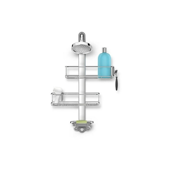 Simplehuman Medium - Hanging shower caddy - 2 shelves - stainless steel, anodized aluminum