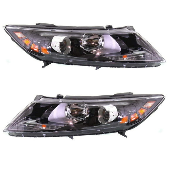 New Pair Of Halogen Headlights Compatible With Kia Optima Lx Sedan 2.4L 2012 2013 By Part Number 921024C000 Ki2502157