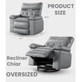 thumbnail image 3 of 27" Oversized Massage Recliner Chair with Vibrating & Heating, PU Leather, 3 of 7