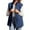 Navy Blue, variant on Light Jackets for Women Casual Women's Solid Color Adjustable Waist Single Breasted Mid Length Cotton Jacket (Wine Red,M)