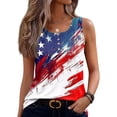 thumbnail image 2 of DORKASM 250 Years Birthday Tank Tops Square Neck Patriotic Red White Blue Shirts Summer Sleeveless Red White and Blue Clothes 2026 Liberty Blouse White 2XL, 2 of 5