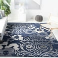 thumbnail image 5 of Safavieh Adirondack Collection ADR114B Floral Glam Damask Distressed Non-Shedding Stain Resistant Living Room Bedroom Area Rug, 10' x 10' Round, Silver / Ivory, 5 of 5