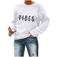 thumbnail image 5 of Women's Casual Long Sleeve Tops Cute Printed Round Neck Cozy Loose Pullover Sweatshirts for Spring Valentine's Gift(White,M), 5 of 5