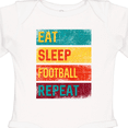 thumbnail image 4 of Inktastic Football Sports Eat Sleep Football Repeat Boys or Girls Long Sleeve Baby Bodysuit, 4 of 5